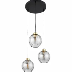 Store Kaskada okrągłych kloszy na regulowanych zwisach TK 4579 z serii DEVI Żyrandole Nowoczesne