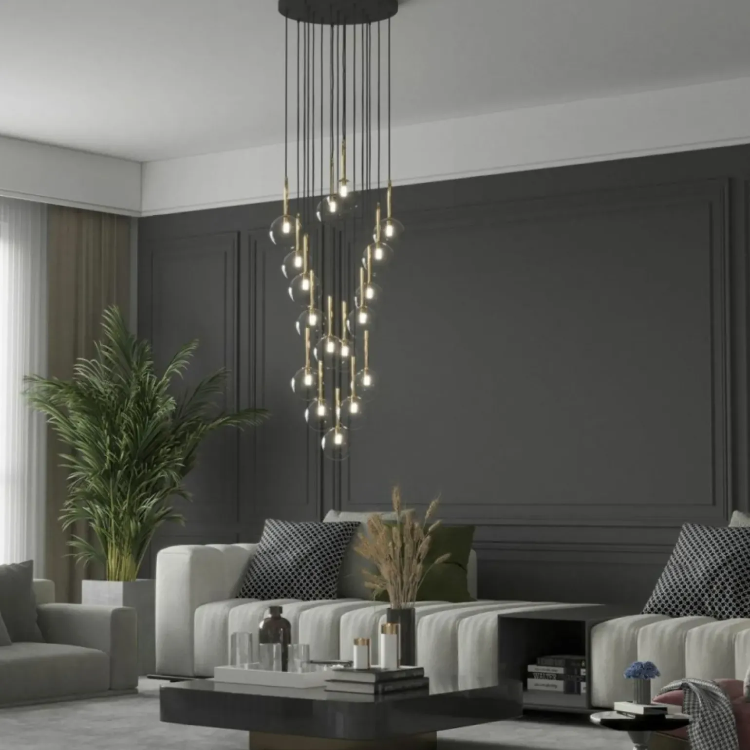 Cheap Kaskada transparentnych kloszy, na schody TK 5945 NILOS | Kaja Żyrandole Nowoczesne