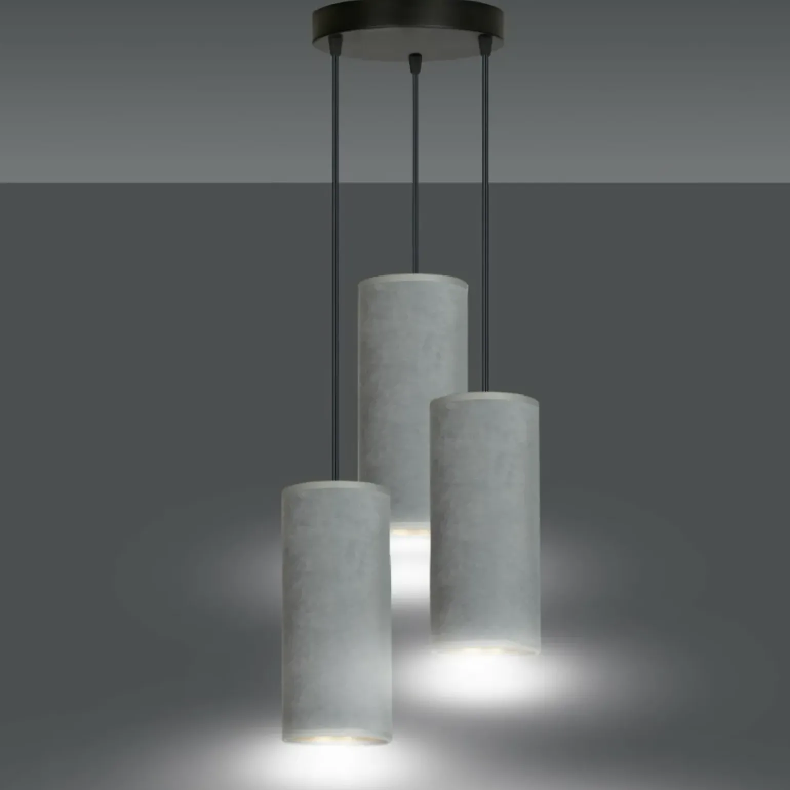 Outlet Kaskada wąskich abażurów, do sypialni 1060/3PREM BENTE PREMIUM | Kaja Żyrandole Nowoczesne