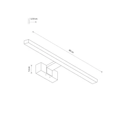 Sklep Kaja Kinkiet łazienkowy listwa 80cm LED 15W 3000K 10667 CEZANNE LED | Kaja
