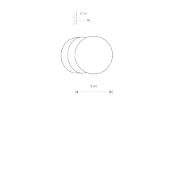 Sklep Kaja Kinkiet łazienkowy mały okrąg z kloszem 6948 BRAZOS | Kaja Oświetlenie