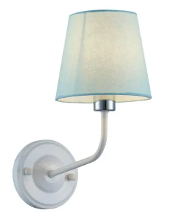 Sklep Kaja Kinkiet biały z niebieskim abażurem LEDEA 50401102 YORK | Kaja