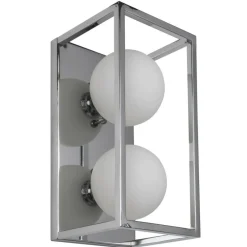 Clearance Kinkiet box z białymi kloszami MB-BR4367-W2 CH DAISY | Kaja Żyrandole Nowoczesne