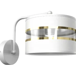 Sklep Kaja Kinkiet ścienny do sypialni, biało-złoty MLP7345 z serii ULTIMO | Kaja Oświetlen