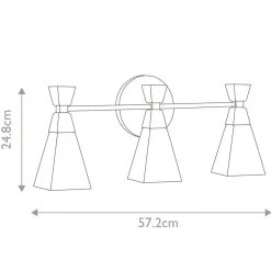 Sklep Kaja Kinkiet ścienny na listwie, czarny BOWTIE-3-MB z serii BOWTIE