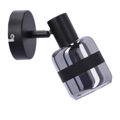 Sklep Kaja Kinkiet ścienny w kolorze czerni, klosz 91-13415 z serii YUKI | Kaja Oświetlenie