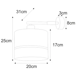 Sklep Kaja Kinkiet ścienny w stylu boho, z abażurem K-4368 | Kaja Oświetlenie