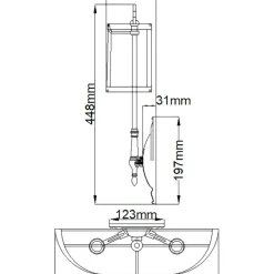 Sklep Kaja Kinkiet ścienny z abażurem HK-CAMBRIDGE2-B z serii CAMBRIDGE