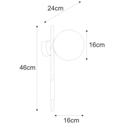 Sklep Kaja Kinkiet ścienny z białym, matowym kloszem K-4953 | Kaja Oświetlenie