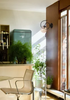 Sklep Kaja Kinkiet ścienny z bursztynowym kloszem K-5128 z serii FLORO | Kaja