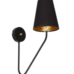 Sklep Kaja Kinkiet ścienny z czarno-złotym abażurem MLP4911 z serii VICTORIA | Kaja Oświetl