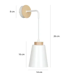 Sklep Kaja Kinkiet ścienny z drewnianymi detalami 443/K1 | Kaja Oświetlenie