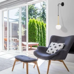 Sklep Kaja Kinkiet ścienny z oprawą w kolorze mosiądzu MLP4819 z serii PARMA | Kaja Oświetl