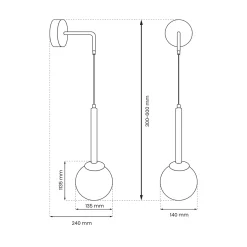 Sklep Kaja Kinkiet ścienny z oprawą w kolorze mosiądzu MLP4819 z serii PARMA | Kaja Oświetl