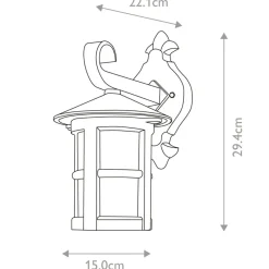 Sklep Kaja Kinkiet do oświetlenia balkonu BL21-BLACK-E27 z serii HEREFORD