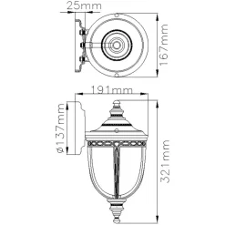 Sklep Kaja Kinkiet do oświetlenia wejścia FE-EB2-S-BRB z serii ENGLISH BRIDLE