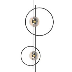 Sklep Kaja Kinkiet dwoma okręgami i kloszami o średnicy 14cm K-5347 z serii CORSA