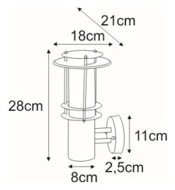 Sklep Kaja Kinkiet elewacyjny do oświetlenia wejścia do domu K-LP238A