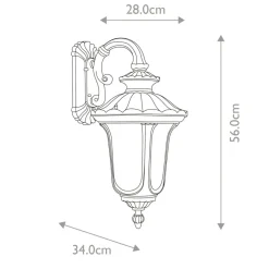 Sklep Kaja Kinkiet elewacyjny, kolor czerni CC2-M-BK z serii CHICAGO
