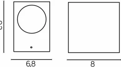 Sklep Kaja Kinkiet elewacyjny na GU10, kolor aluminium 5001 BR z serii MINI | Kaja Oświetle
