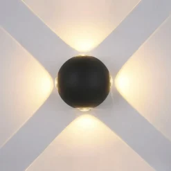 Sklep Kaja Kinkiet elewacyjny 4-stronny kula LED PL-307B TRIVENTO | Kaja