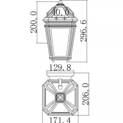Sklep Kaja Kinkiet elewacyjny styl retro FE-LONDONTOWNE z serii LONDONTOWNE