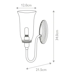 Sklep Kaja Kinkiet, kolor polerowany mosiądz BATH-BLAKE2-PB z serii BLAKE