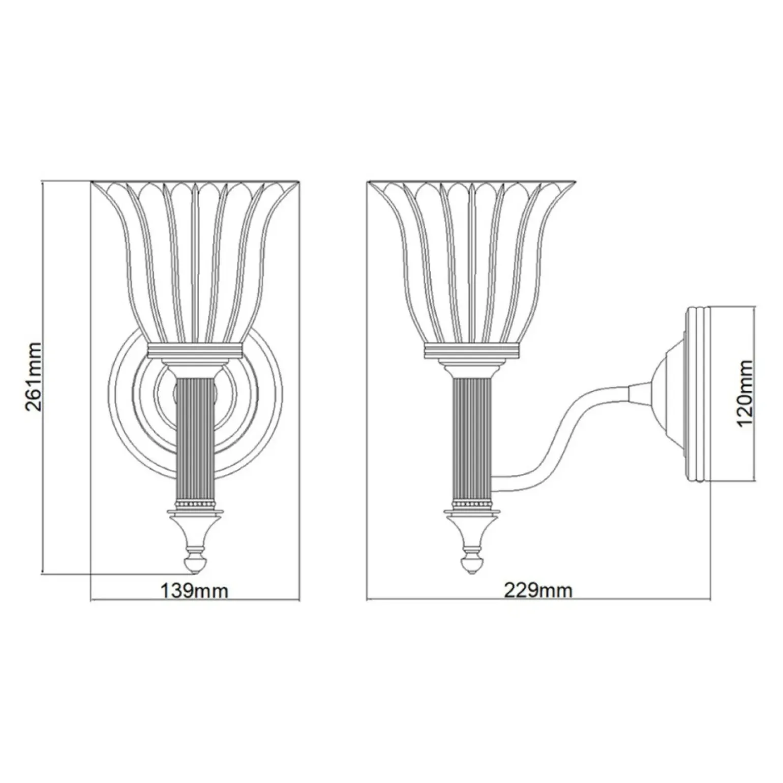 Sklep Kaja Kinkiet, kolor polerowany nikiel BATH-CARROLL1-PN z serii CARROLL