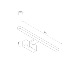 Sklep Kaja Kinkiet LED do łazienki 60cm LED 12W 3000K 10666 CEZANNE LED | Kaja