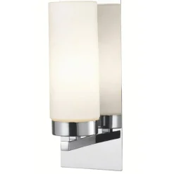 Sklep Kaja Kinkiet lustrzana podsufitka i biały klosz 102476 | Kaja Oświetlenie