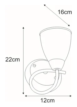 Sklep Kaja Kinkiet na zakręconym ramieniu K-JSL-6059/1W AB PLATO | Kaja