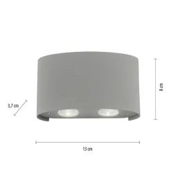 Sklep Kaja Kinkiet ogrodowy, 4 źródła LED 9487-21 z serii CARLO | Kaja