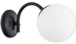 Sklep Kaja Kinkiet w czarnej oprawie z kloszem O2900 K1 CZA | Kaja Oświetlenie