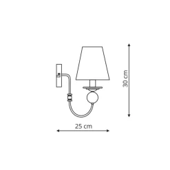 Sklep Kaja Kinkiet w kolorze antycznego złota LP-888/1W GRADO | Kaja Oświetlenie