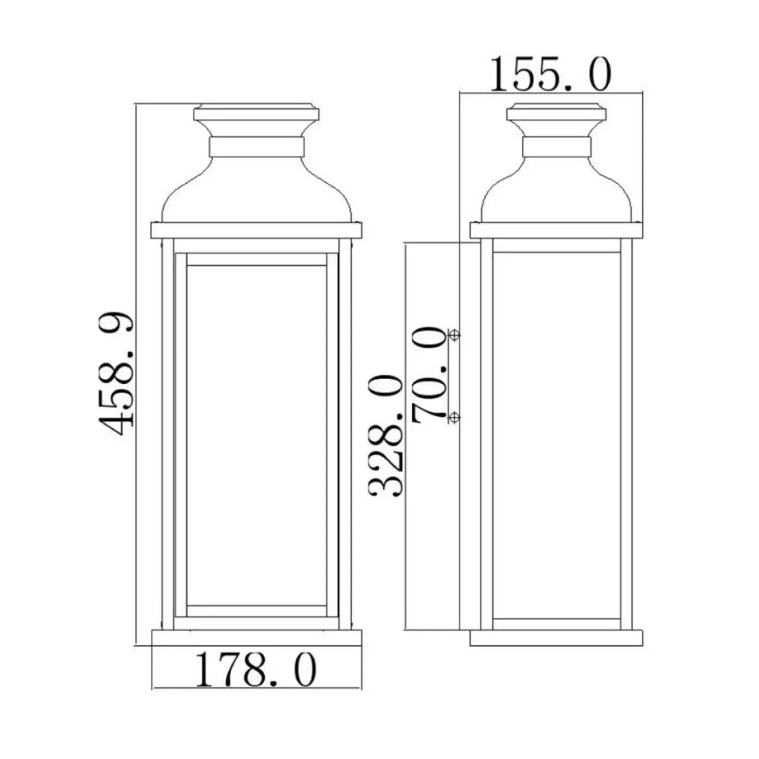 Sklep Kaja Kinkiet w kolorze ciemnej miedzi FE-PEDIMENT-M z serii PEDIMENT