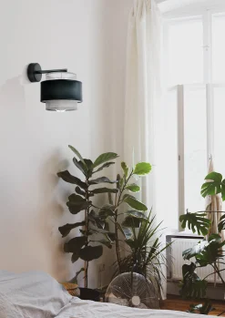 Sklep Kaja Kinkiet w kolorze czerni i szarości, do sypialni K-5174 z serii ETELA