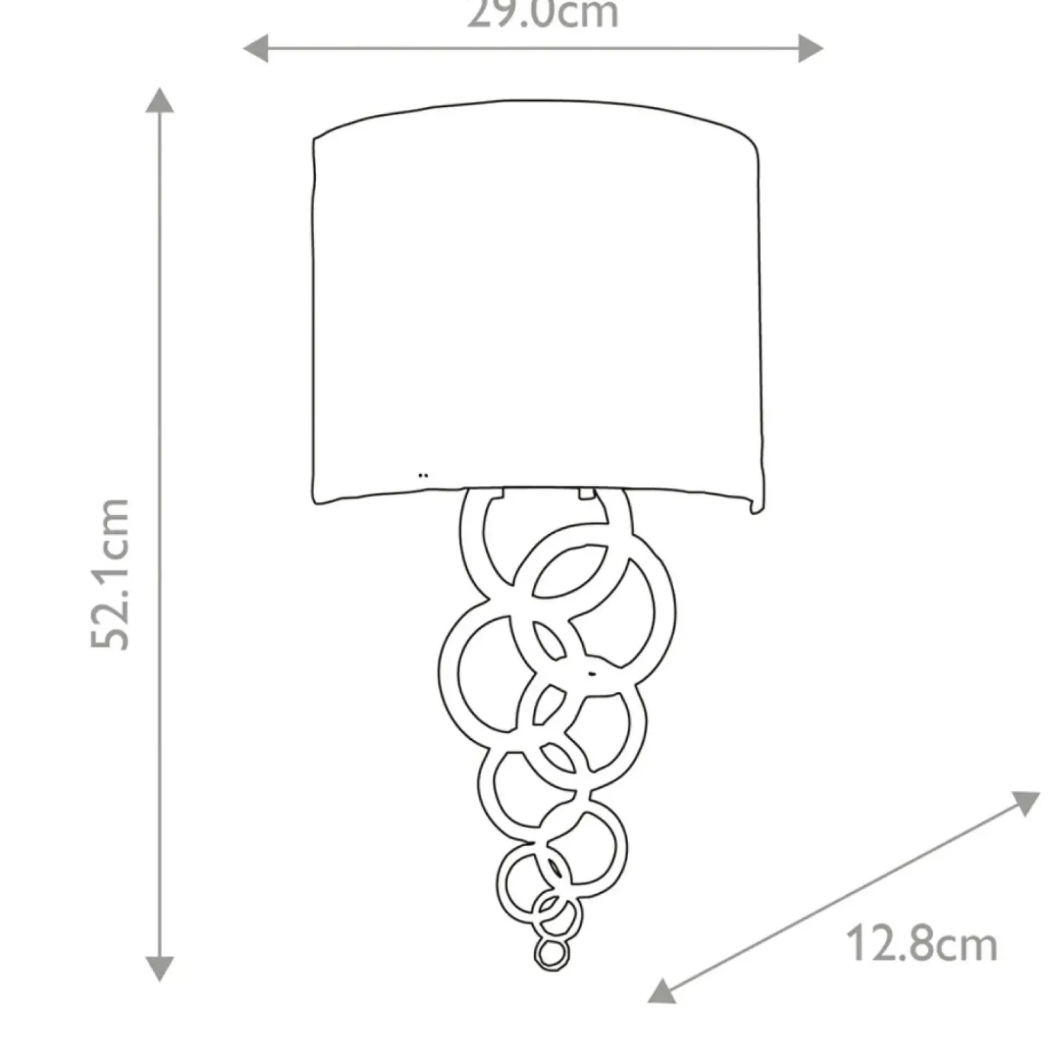 Sklep Kaja Kinkiet w kolorze kości słoniowej CURTIS-MEDIUM-PC z serii CURTIS