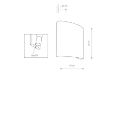 Sklep Kaja Kinkiet w kolorze m, do każdego wnętrza 8046 | Kaja Oświetlenie