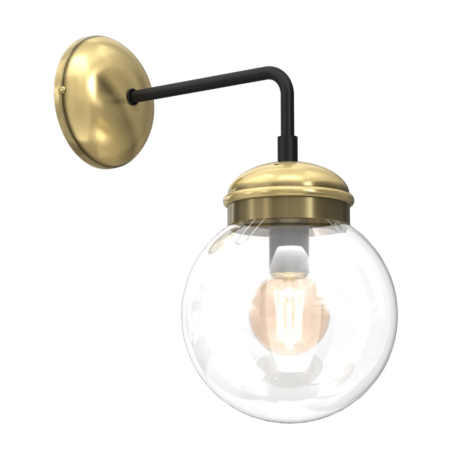 Sklep Kaja Kinkiet w kolorze m, przezroczysty klosz LX 1887 z serii HYDRO