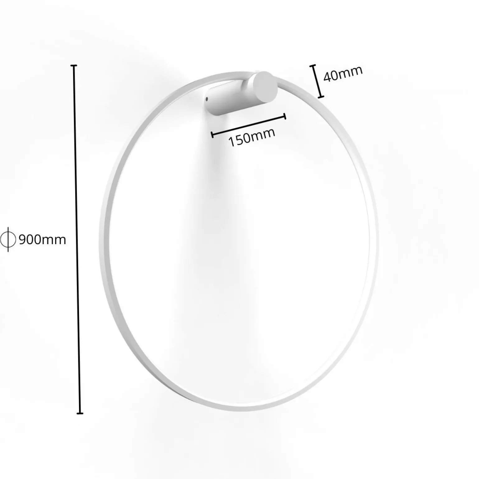 Sklep Kaja Kinkiet w kształcie koła 90cm do łazienki LP-999/1W L WH MIRROR