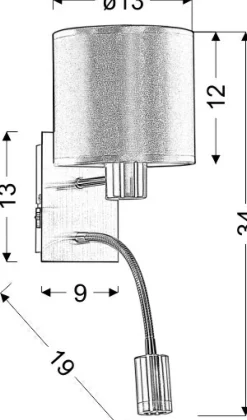 Sklep Kaja Kinkiet w stylu hotelowym z ledem 21-29294 SYLWANA | Kaja Oświetlenie