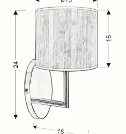 Sklep Kaja Kinkiet w stylu vintage, do sypialni 21-56729 TIMBER | Kaja