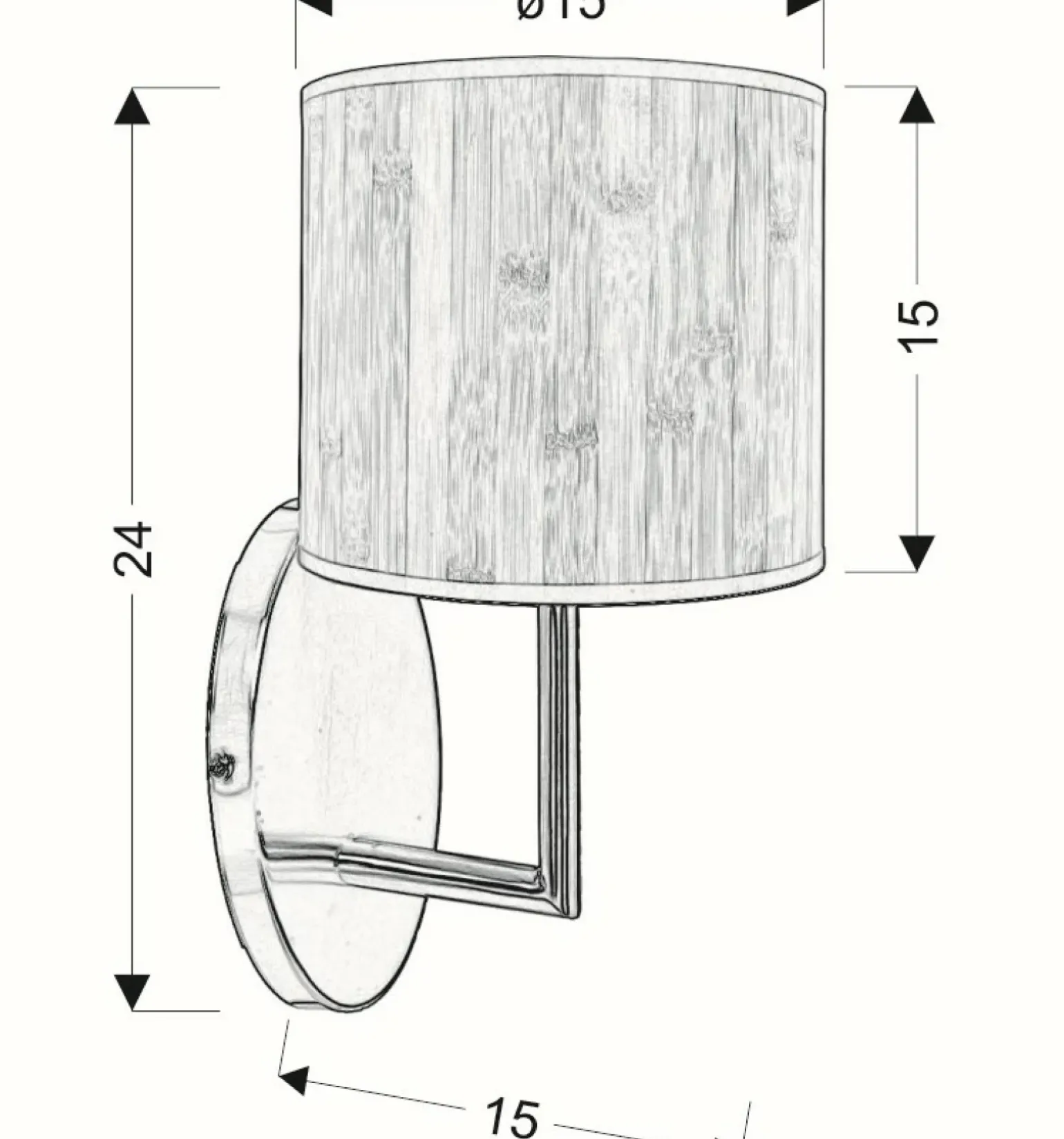 Sklep Kaja Kinkiet w stylu vintage, do sypialni 21-56729 TIMBER | Kaja