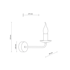 Sklep Kaja Kinkiet świecznik na ozdobą żarówkę TK 10244 LIMAL BEIGE | Kaja