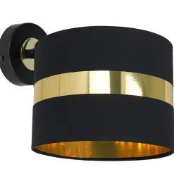 Sklep Kaja Kinkiet z abażurem, kolor czerni i złota MLP6317 z serii PALMIRA | Kaja Oświetle