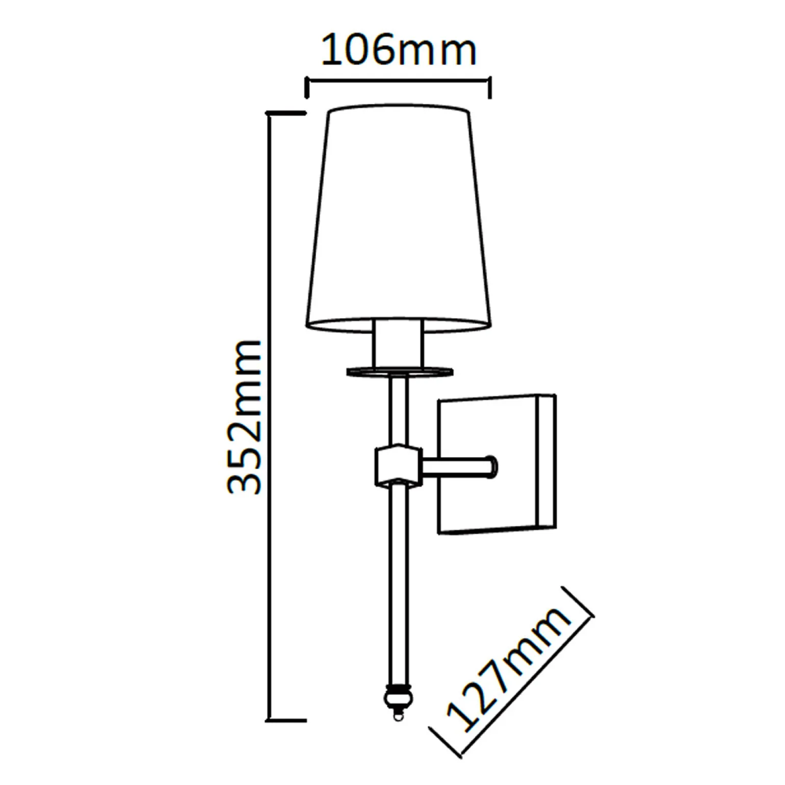 Sklep Kaja Kinkiet z beżowym abażurem LP-2118/1W PATYNA CASOLI | Kaja Oświetlenie