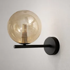 Sklep Kaja Kinkiet z bursztynowym kloszem o średnicy 12 cm K-5563 z serii GALAXY