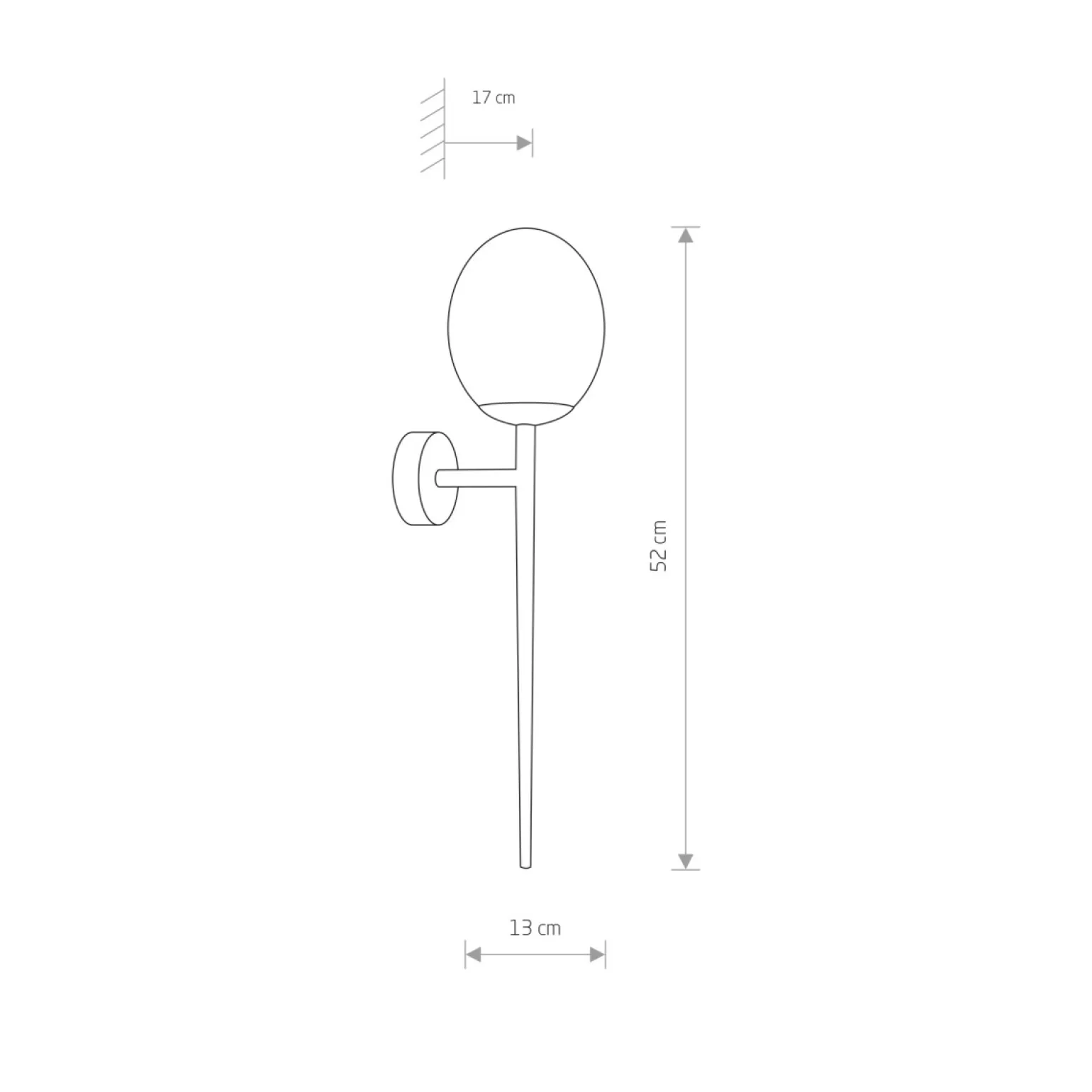 Sklep Kaja Kinkiet z owaną oprawą, idealny do łazienki 8123 | Kaja