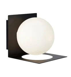Sklep Kaja Kinkiet z czarną oprawą i białym kloszem 107495 | Kaja Oświetlenie