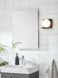 Sklep Kaja Kinkiet z czarną oprawą i białym kloszem 107495 | Kaja Oświetlenie